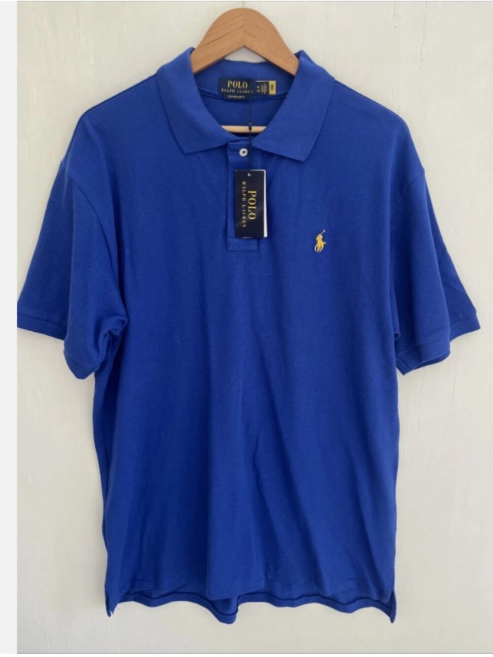 Polo Ralph Lauren Custom Slim Fit Blue Pique Polo Shirt Pony Logo Size XXL NWT